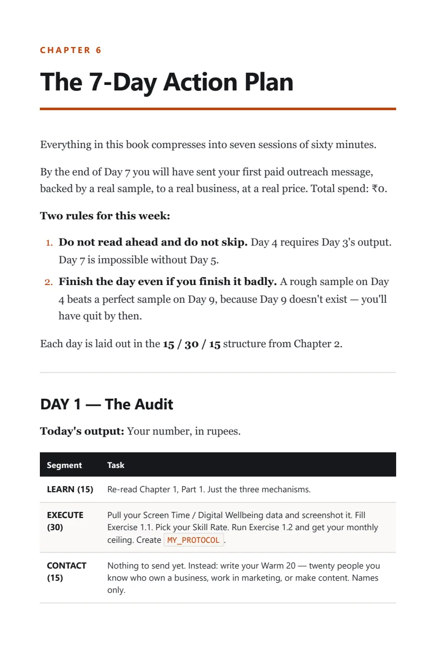 Day 1 Action Plan Page